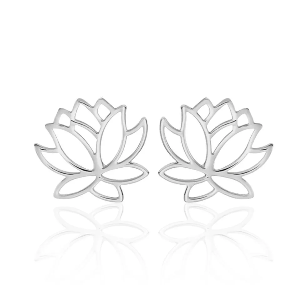 Boucles D'oreilles Puces Rosita Argent Blanc