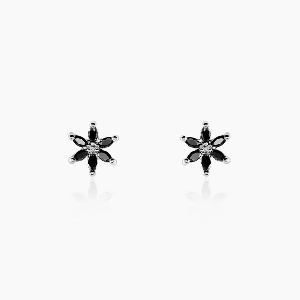 Boucles D'oreilles Puces Rhys Argent Blanc Oxyde De Zirconium