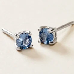 Boucles D'oreilles Puces Rio Argent Blanc Oxyde