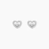 Boucles D'oreilles Puces Rizlene Argent Blanc Oxyde De Zirconium