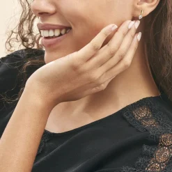 Boucles D'oreilles Puces Salona Or Jaune Topaze