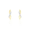 Boucles D'oreilles Puces Smina Or Jaune Diamant