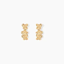 Boucles D'Oreilles Puces Selva Plaqué Or Jaune