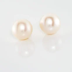 Boucles D'oreilles Puces Suki Or Jaune Perle De Culture