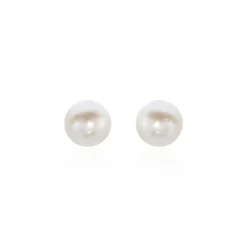 Boucles D'oreilles Puces Suki Or Jaune Perle De Culture