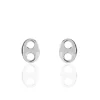 Boucles D'oreilles Puces Sherry Argent Blanc