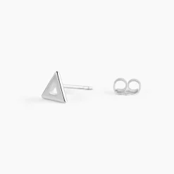 Boucles D'oreilles Puces Severine Argent Blanc