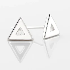 Boucles D'oreilles Puces Severine Argent Blanc