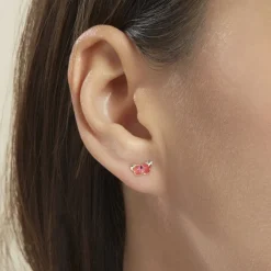 Boucles D'oreilles Puces Sulivia Papillon Or Jaune