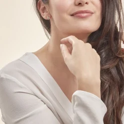 Boucles D'oreilles Puces Sevde Or Jaune Oxyde De Zirconium