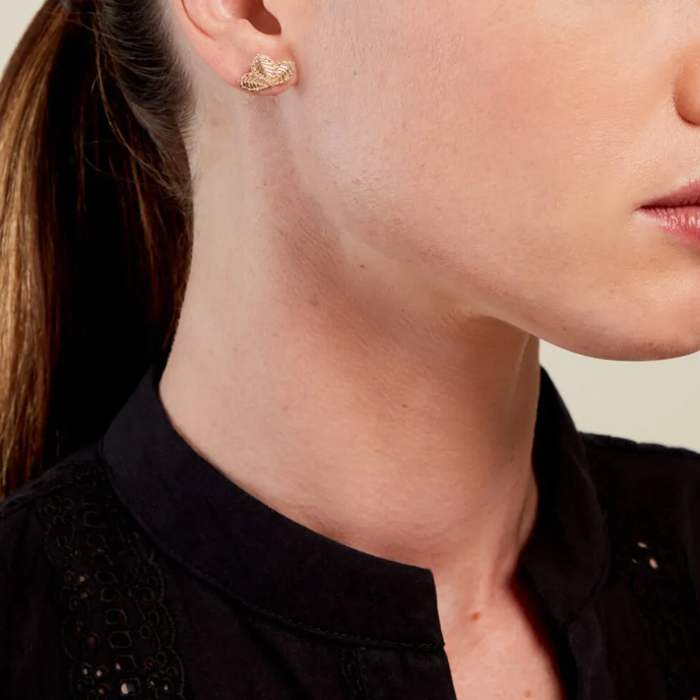 Boucles D'oreilles Puces Tylia Plaqué Or Doré