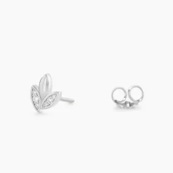 Boucles D'oreilles Puces Tihana Argent Blanc Oxyde De Zirconium