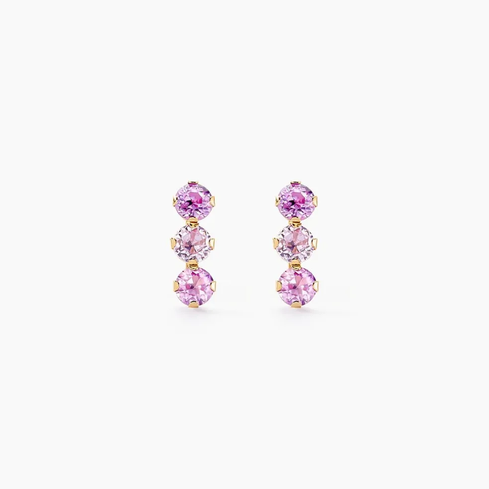 Boucles D'oreilles Puces Trystan Or Jaune Oxyde De Zirconium