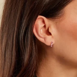 Boucles D'oreilles Puces Trystan Or Jaune Oxyde De Zirconium