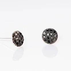 Boucles D'oreilles Puces Teani Or Blanc Diamant