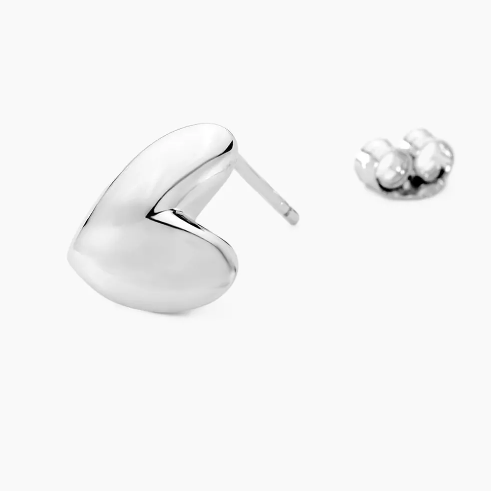 Boucles D'oreilles Puces Te Amo Argent Blanc