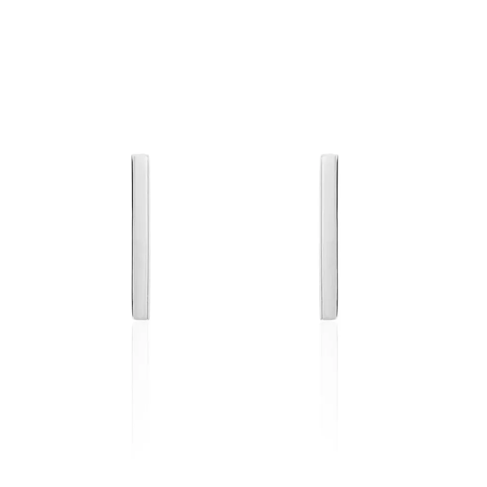 Boucles D'oreilles Puces Tullia Argent Blanc