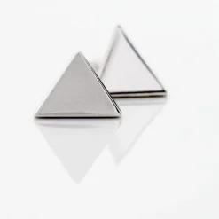 Boucles D'oreilles Puces Trilia Argent Blanc