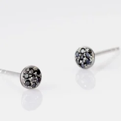 Boucles D'oreilles Puces Teani Or Blanc Diamant