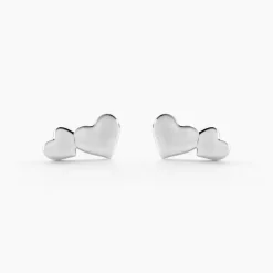 Boucles D'oreilles Puces Te Amo Argent Blanc