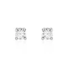 Boucles D'oreilles Puces Victoria Or Blanc Diamant