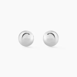 Boucles D'oreilles Puces Virgie Argent Blanc