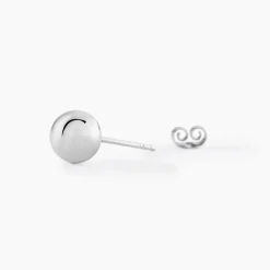 Boucles D'oreilles Puces Virgie Argent Blanc