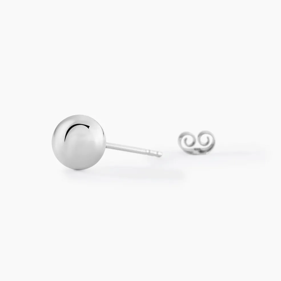 Boucles D'oreilles Puces Virgie Argent Blanc