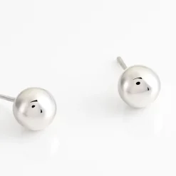 Boucles D'oreilles Puces Virgie Argent Blanc