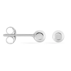 Boucles D'oreilles Puces Virgie Argent Blanc