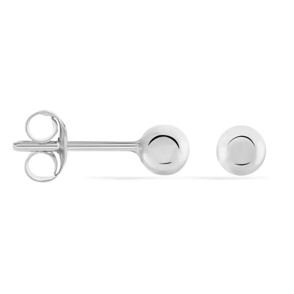 Boucles D'oreilles Puces Virgie Argent Blanc