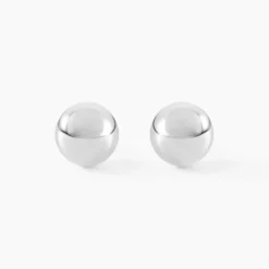 Boucles D'oreilles Puces Virgie Argent Blanc