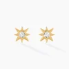 Boucles D'oreilles Puces Vangelis Or Jaune Diamant