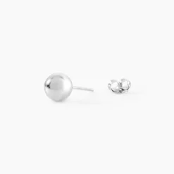 Boucles D'oreilles Puces Virgie Argent Blanc