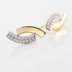 Boucles D'oreilles Puces Vero Or Jaune Oxyde De Zirconium