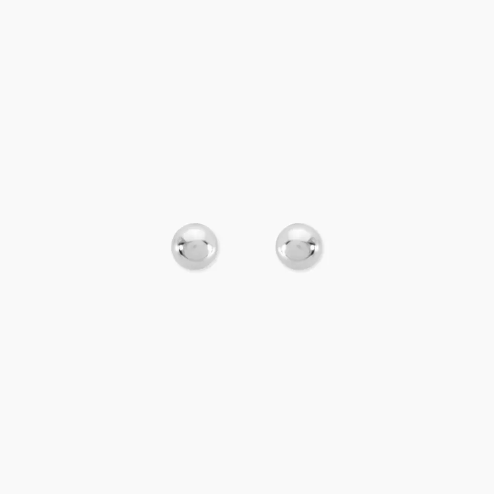 Boucles D'oreilles Puces Virgie Argent Blanc