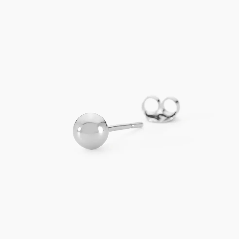 Boucles D'oreilles Puces Virgie Argent Blanc