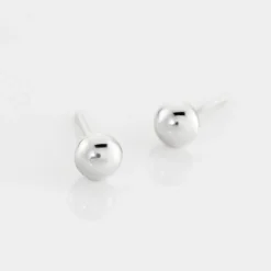 Boucles D'oreilles Puces Virgie Argent Blanc