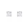 Boucles D'oreilles Puces Victoria Platine Blanc Diamant