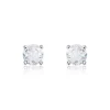 Boucles D'oreilles Puces Victoria Or Blanc Diamant
