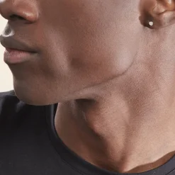 Boucles D'oreilles Puces Victoria Platine Blanc Diamant