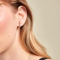 Boucles D'oreilles Puces Winter Sweetness Argent Blanc Oxyde