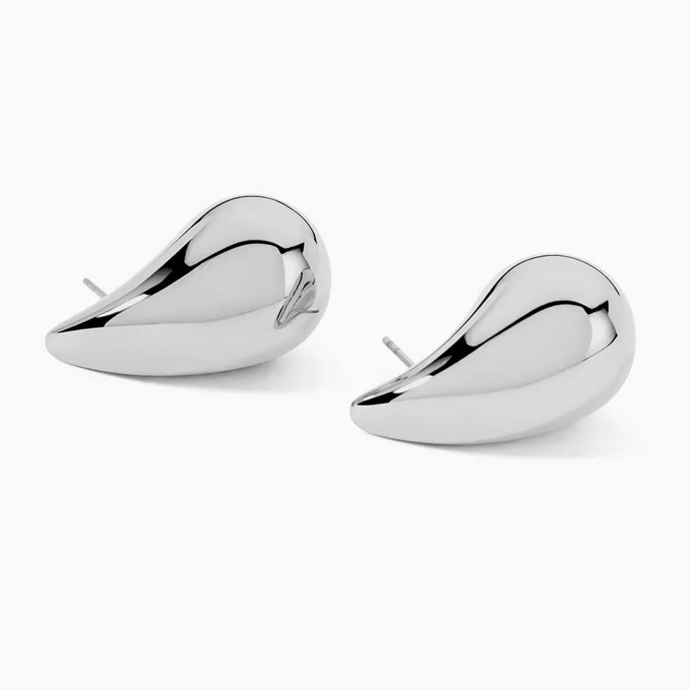 Boucles D'oreilles Puces Xenia Acier Blanc