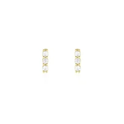 Boucles D'oreilles Puces Youssa Barrettes Or Jaune Oxyde De Zirconium