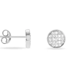 Boucles D'oreilles Puces Yesim Argent Blanc Oxyde De Zirconium