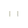 Boucles D'oreilles Puces Youssa Barrettes Or Jaune Strass