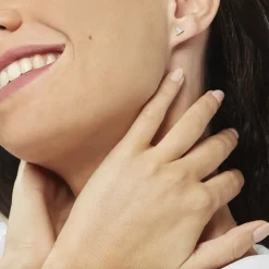 Boucles D'oreilles Puces Yora Or Jaune