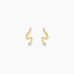 Boucles D'Oreilles Puces Zsofia Or Jaune Diamant