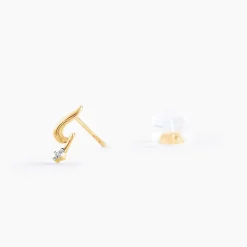 Boucles D'Oreilles Puces Zsofia Or Jaune Diamant