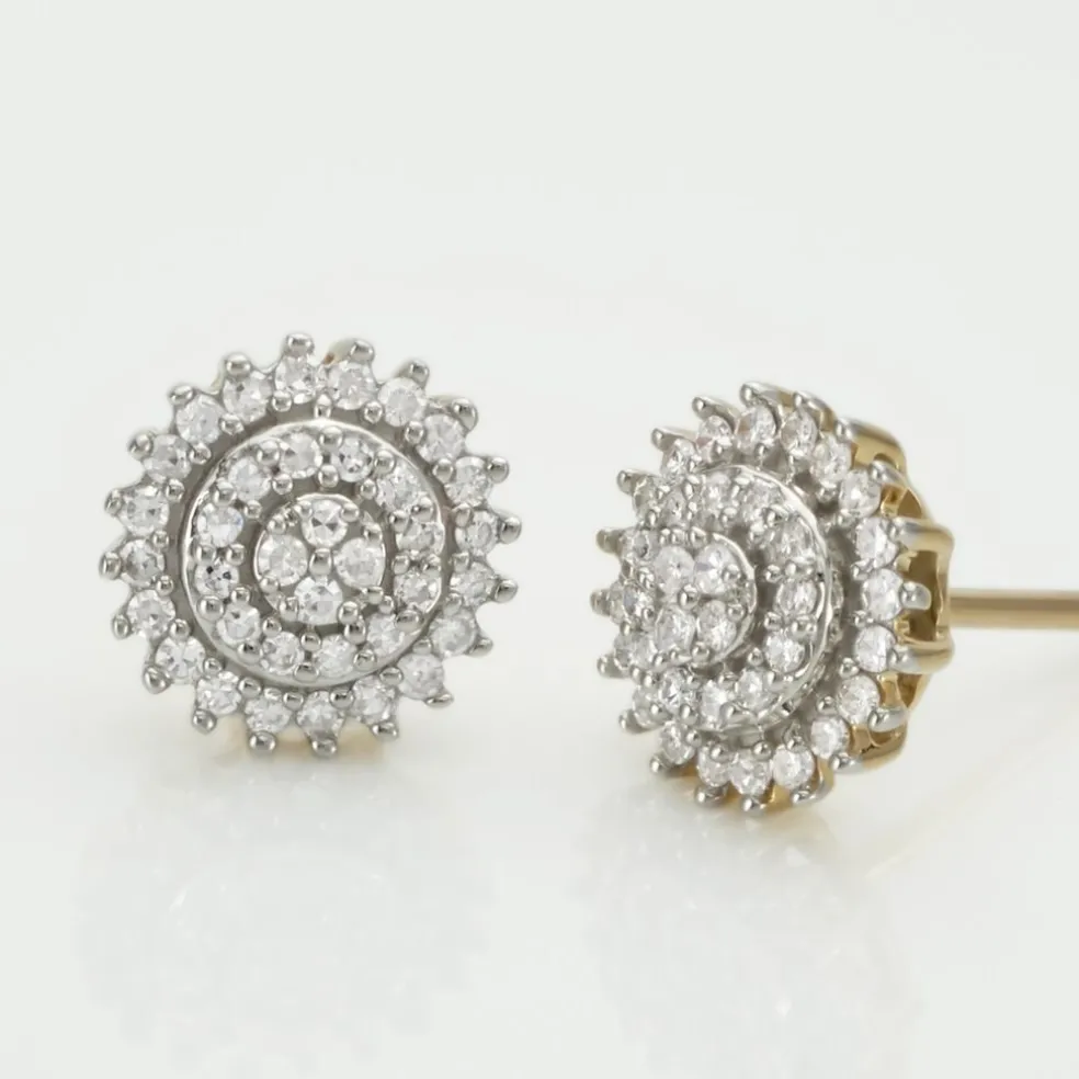 Boucles D'oreilles Veronick Or Jaune Diamant